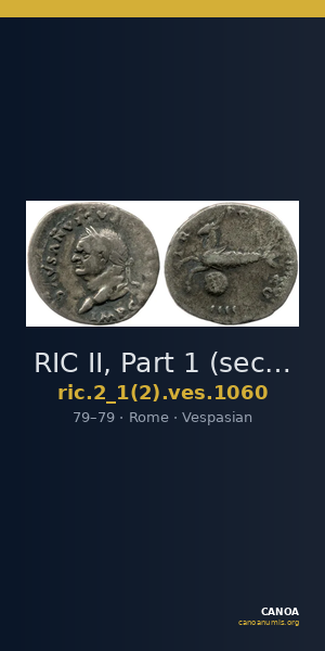 RIC II, Part 1 (second edition) Vespasian 1060 — CANOA