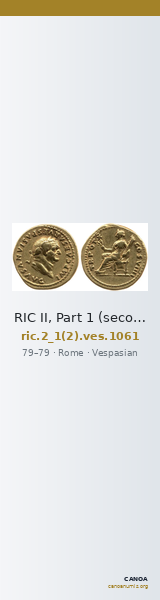 RIC II, Part 1 (second edition) Vespasian 1061 — CANOA