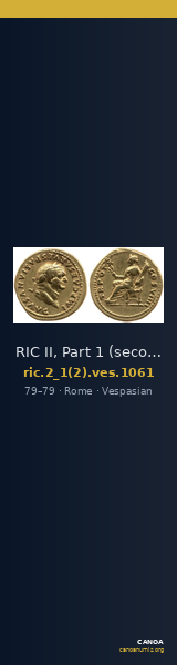 RIC II, Part 1 (second edition) Vespasian 1061 — CANOA