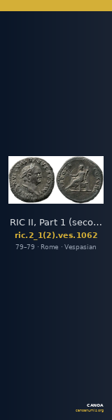 RIC II, Part 1 (second edition) Vespasian 1062 — CANOA