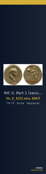 RIC II, Part 1 (second edition) Vespasian 1067 — CANOA