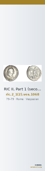 RIC II, Part 1 (second edition) Vespasian 1068 — CANOA