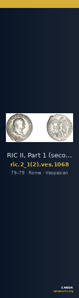 RIC II, Part 1 (second edition) Vespasian 1068 — CANOA