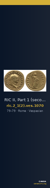RIC II, Part 1 (second edition) Vespasian 1070 — CANOA