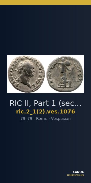 RIC II, Part 1 (second edition) Vespasian 1076 — CANOA