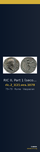 RIC II, Part 1 (second edition) Vespasian 1078 — CANOA