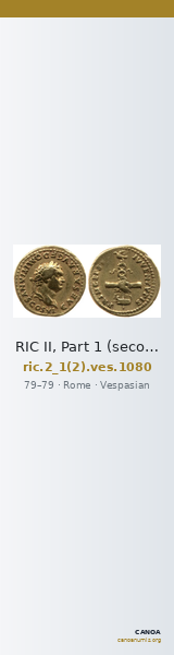 RIC II, Part 1 (second edition) Vespasian 1080 — CANOA