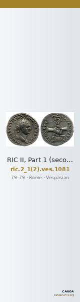RIC II, Part 1 (second edition) Vespasian 1081 — CANOA