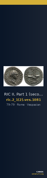 RIC II, Part 1 (second edition) Vespasian 1081 — CANOA