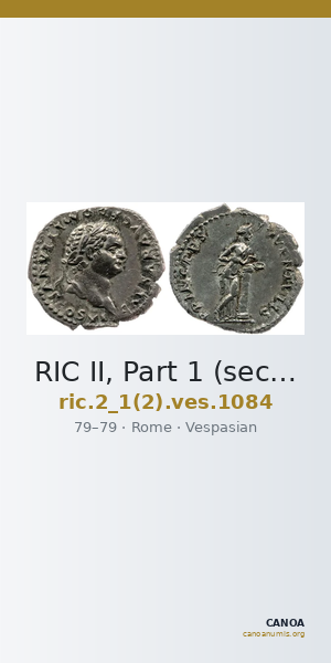 RIC II, Part 1 (second edition) Vespasian 1084 — CANOA
