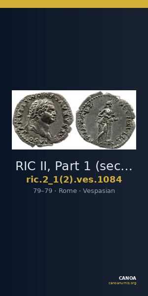 RIC II, Part 1 (second edition) Vespasian 1084 — CANOA