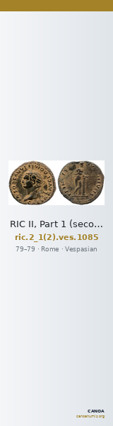 RIC II, Part 1 (second edition) Vespasian 1085 — CANOA