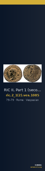 RIC II, Part 1 (second edition) Vespasian 1085 — CANOA
