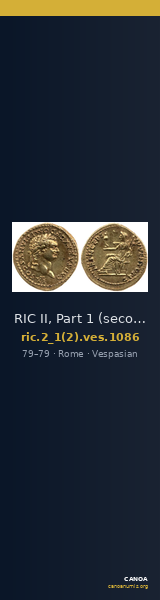RIC II, Part 1 (second edition) Vespasian 1086 — CANOA