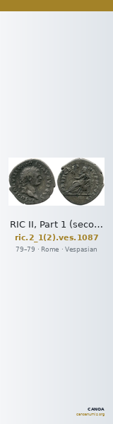 RIC II, Part 1 (second edition) Vespasian 1087 — CANOA