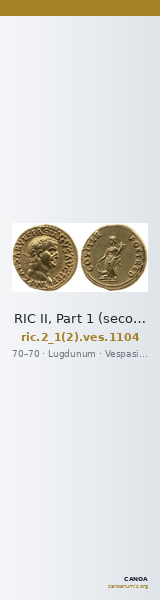 RIC II, Part 1 (second edition) Vespasian 1104 — CANOA