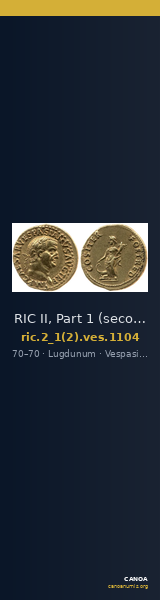 RIC II, Part 1 (second edition) Vespasian 1104 — CANOA