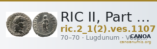 RIC II, Part 1 (second edition) Vespasian 1107 — CANOA