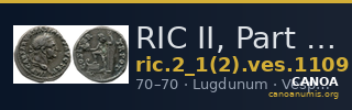 RIC II, Part 1 (second edition) Vespasian 1109 — CANOA