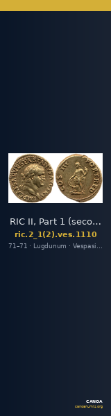 RIC II, Part 1 (second edition) Vespasian 1110 — CANOA
