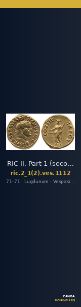 RIC II, Part 1 (second edition) Vespasian 1112 — CANOA