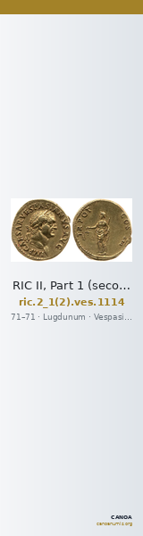 RIC II, Part 1 (second edition) Vespasian 1114 — CANOA