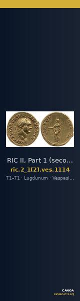 RIC II, Part 1 (second edition) Vespasian 1114 — CANOA