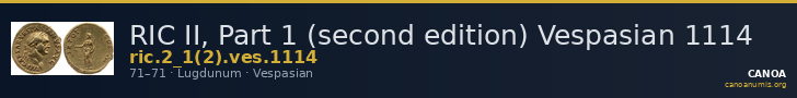 RIC II, Part 1 (second edition) Vespasian 1114 — CANOA