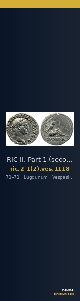 RIC II, Part 1 (second edition) Vespasian 1118 — CANOA