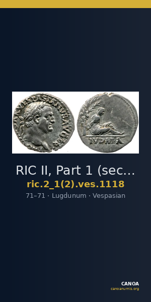 RIC II, Part 1 (second edition) Vespasian 1118 — CANOA