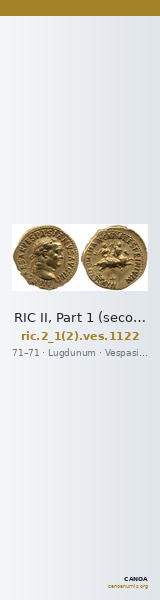 RIC II, Part 1 (second edition) Vespasian 1122 — CANOA