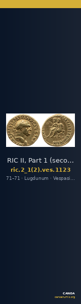 RIC II, Part 1 (second edition) Vespasian 1123 — CANOA