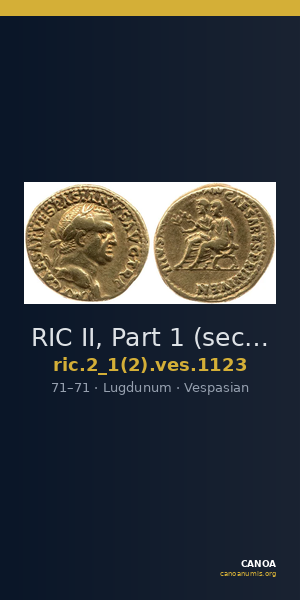 RIC II, Part 1 (second edition) Vespasian 1123 — CANOA