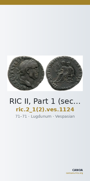 RIC II, Part 1 (second edition) Vespasian 1124 — CANOA