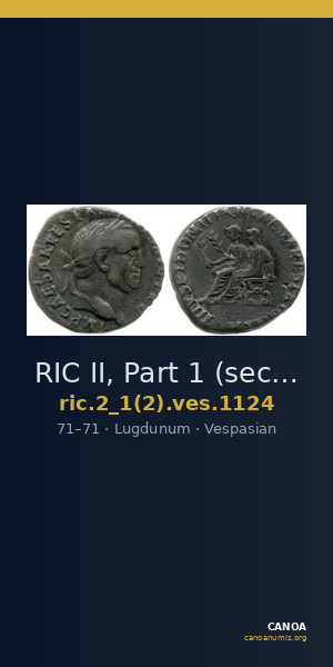 RIC II, Part 1 (second edition) Vespasian 1124 — CANOA