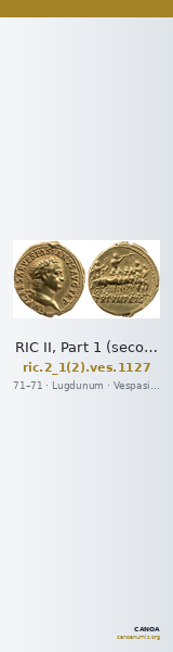 RIC II, Part 1 (second edition) Vespasian 1127 — CANOA
