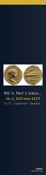 RIC II, Part 1 (second edition) Vespasian 1127 — CANOA