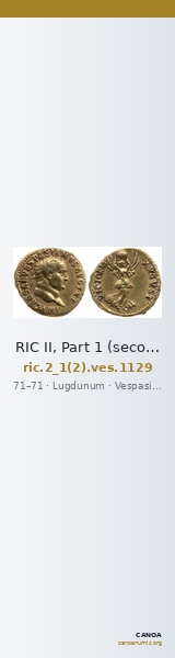 RIC II, Part 1 (second edition) Vespasian 1129 — CANOA
