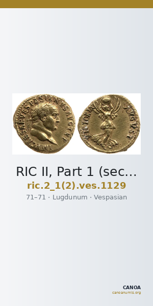 RIC II, Part 1 (second edition) Vespasian 1129 — CANOA
