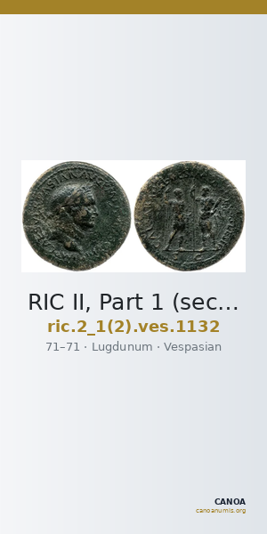 RIC II, Part 1 (second edition) Vespasian 1132 — CANOA