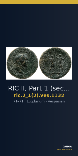 RIC II, Part 1 (second edition) Vespasian 1132 — CANOA