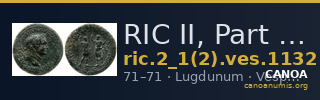 RIC II, Part 1 (second edition) Vespasian 1132 — CANOA