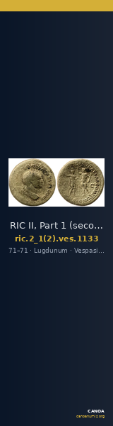 RIC II, Part 1 (second edition) Vespasian 1133 — CANOA