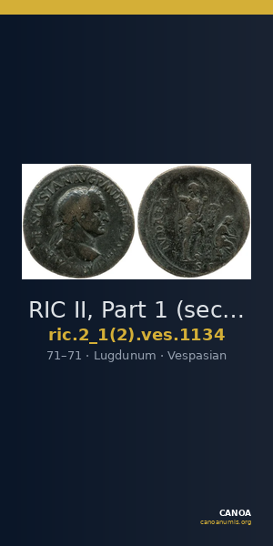 RIC II, Part 1 (second edition) Vespasian 1134 — CANOA