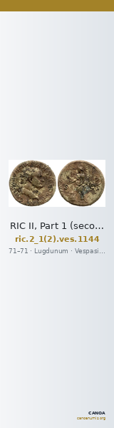 RIC II, Part 1 (second edition) Vespasian 1144 — CANOA