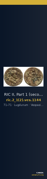 RIC II, Part 1 (second edition) Vespasian 1144 — CANOA