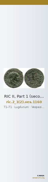 RIC II, Part 1 (second edition) Vespasian 1160 — CANOA