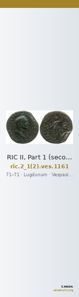 RIC II, Part 1 (second edition) Vespasian 1161 — CANOA