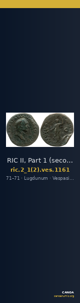 RIC II, Part 1 (second edition) Vespasian 1161 — CANOA