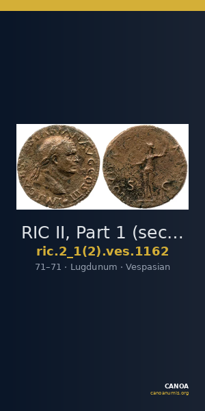 RIC II, Part 1 (second edition) Vespasian 1162 — CANOA